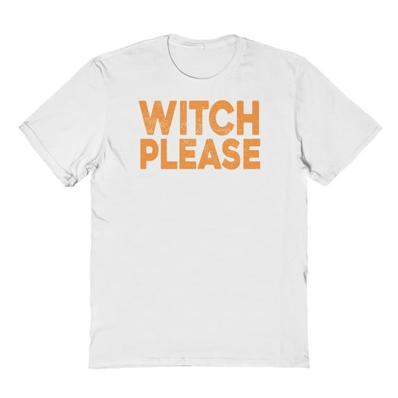 Halloween Witch Please Graphic White Men's Cotton T-Shirt