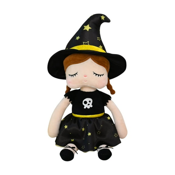 Halloween Witch Plush Doll – 13" Cute Witch Stuffed Animal Plush Toy for Kids & Girls, Soft Cuddly Witch Plushie for Halloween Home Decor, Spooky Stuffed Toy for Bedroom, Sofa & Gift Collection