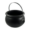 Storing Racking Halloween Witch Pot Plastic Flame Bucket Black Cauldron Halloween Candy ...