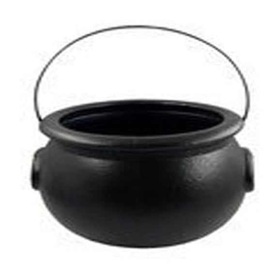 Halloween Witch Pot Plastic Flame Bucket Black Cauldron Halloween Candy Bucket Candy Rack Jar Bucket Decorations