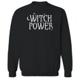 thumbnail image 1 of Halloween Witch Power Graphic Black Men's Cotton Pullover Sweatshirt, 1 of 1