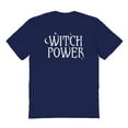 thumbnail image 1 of Halloween Witch Power Graphic Navy Men's Cotton T-Shirt, 1 of 1