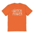 thumbnail image 1 of Halloween Witch Power Graphic Orange Men's Cotton T-Shirt, 1 of 1