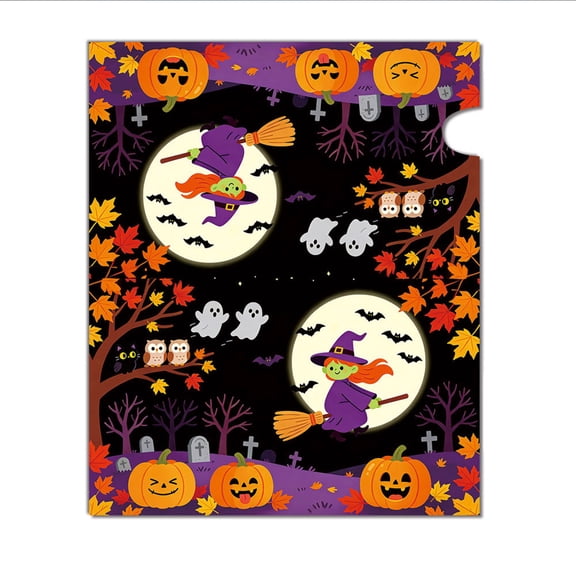 Halloween Witch Pumpkin Ghost Mailbox Cover Maple Leaf Owl Grave Waterproof Mailbox Wrap for Front Yard Porch Holiday Decoration