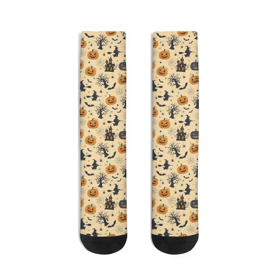 Mid Guy Halloween Witch Pumpkin Men's Mid-calf Crew Socks, Everyday Trainer ...