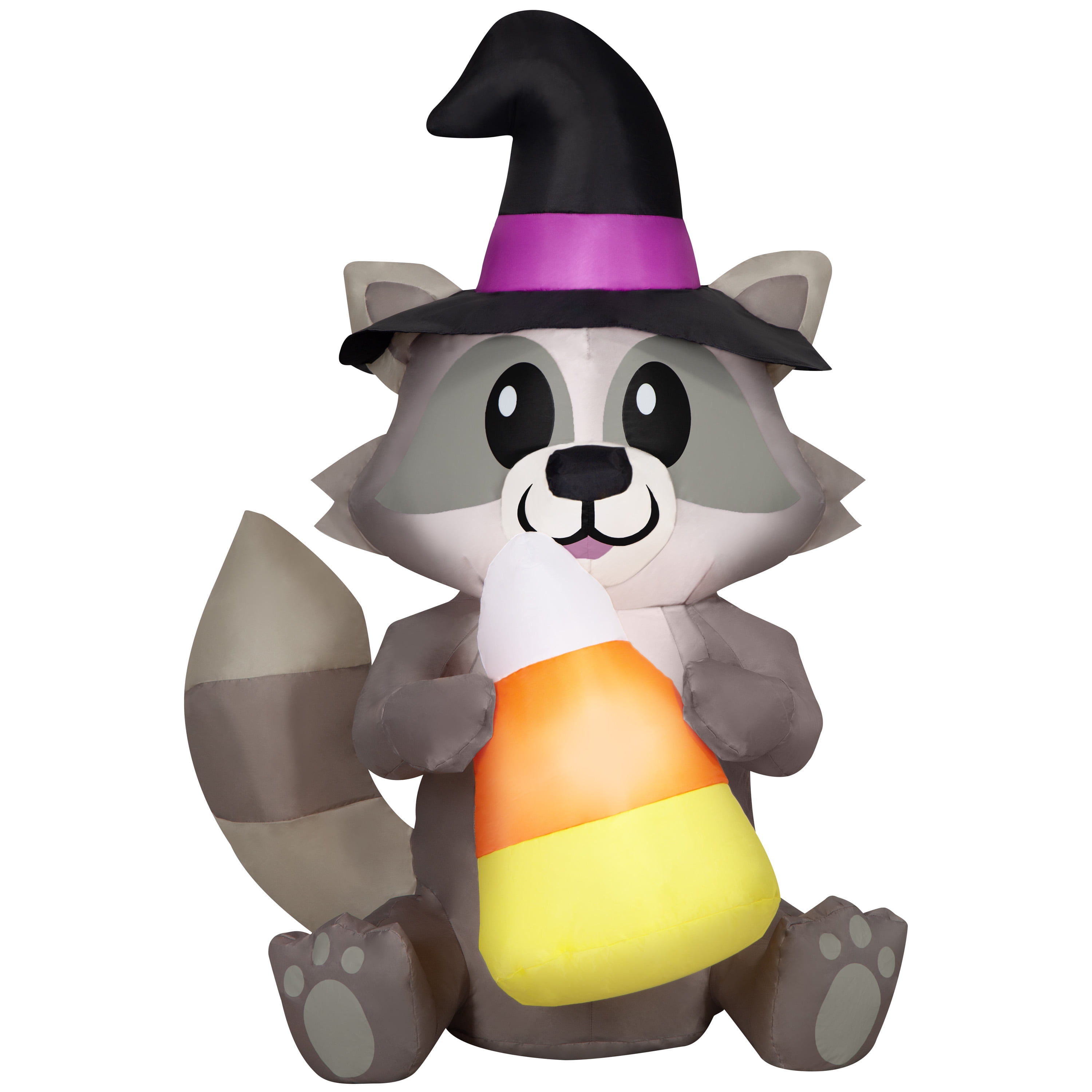 Halloween Witch Raccoon Yard Inflatable, 3.5' Height by Way