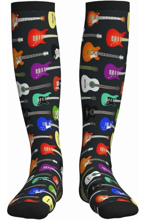 Halloween Witch'S Cats Compression Socks For Women Men Knee High Running Socks For Running