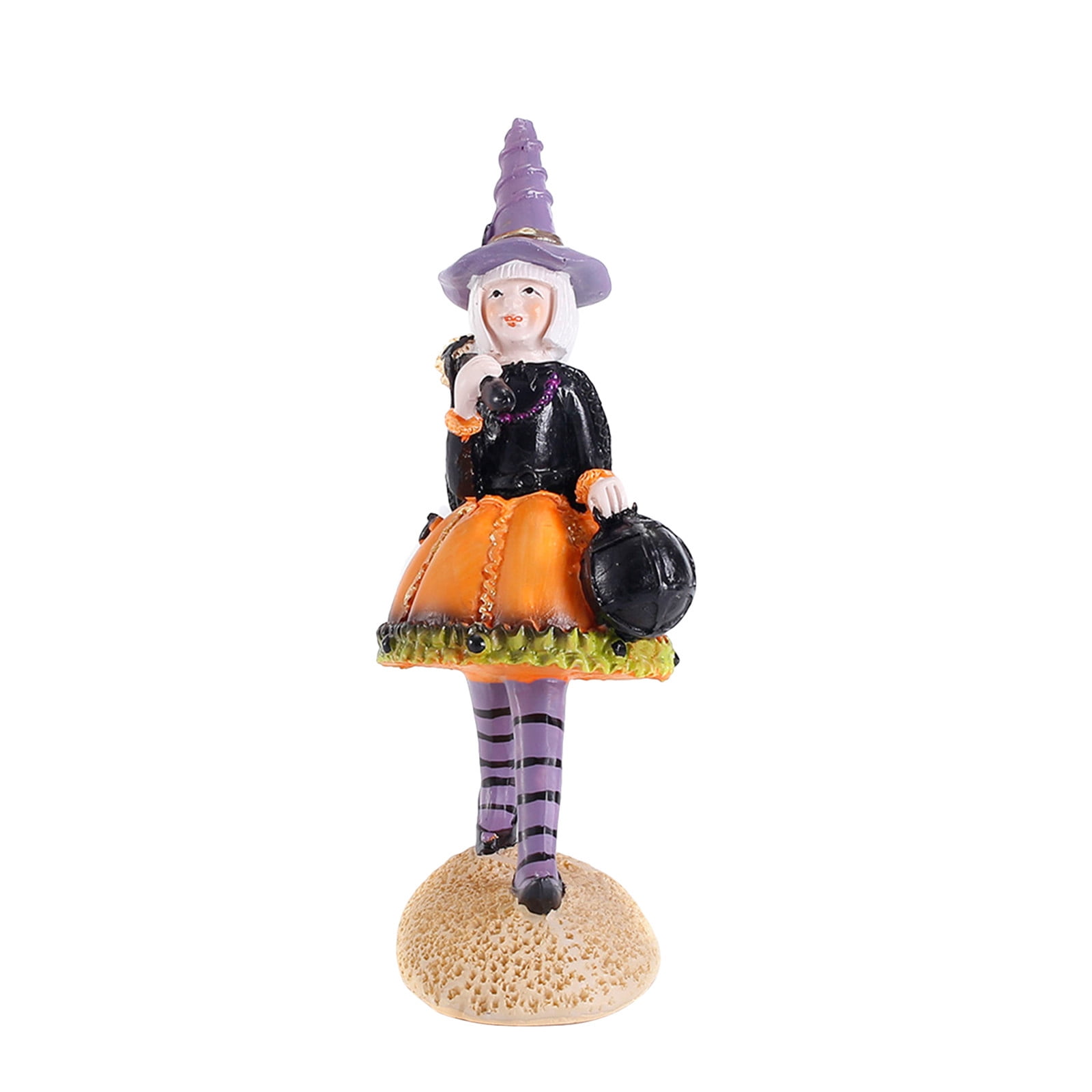Halloween Witch Statue Decoration, Cute Witch Figurines, Resin Desktop ...