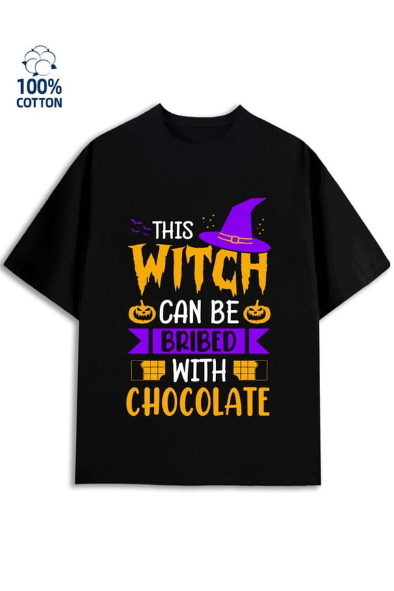 Halloween Witch Tee men 180G 100% Cotton black Vintage Unisex Shirt Short Sleeve tshirts Classic Unisex Shirt Short Sleeve tshirts Funny Unisex Shirt Cotton tshirts