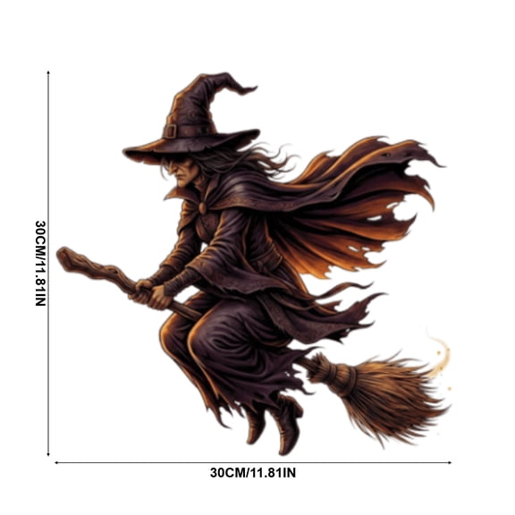 Halloween Witch Window Clings,Reusable PVC Window Decals for Glass,Doors,Mirrors,Home Party Holiday Decor