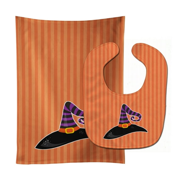 Halloween Witch's Hat #2 Baby Bib & Burp Cloth