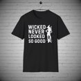 thumbnail image 1 of Halloween Witch t-shirt, Wicked Never Looked So Good tee, Halloween tee, 1 of 1