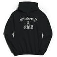 thumbnail image 1 of Halloween Witchcraft And Chill Graphic Black Men's Cotton Pullover Hoodie, 1 of 1