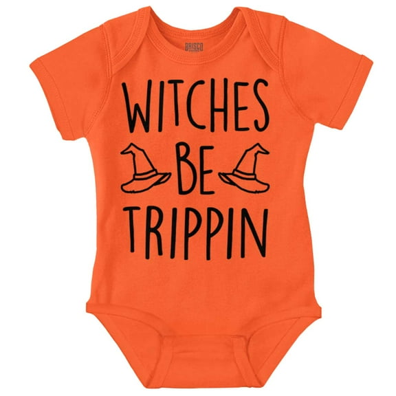 Halloween Witches Be Trippin Pun Bodysuit Jumper Girls Infant Baby Brisco Brands NB