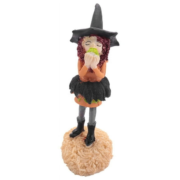 Halloween Witches Figurine Charming Witch Decor Dolls Mini Witch Halloween Desktop Home Decor-D