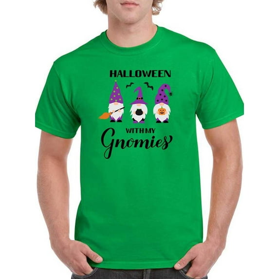 Halloween With My Gnomies T-Shirt Men -Image by Shutterstock, Male Small
