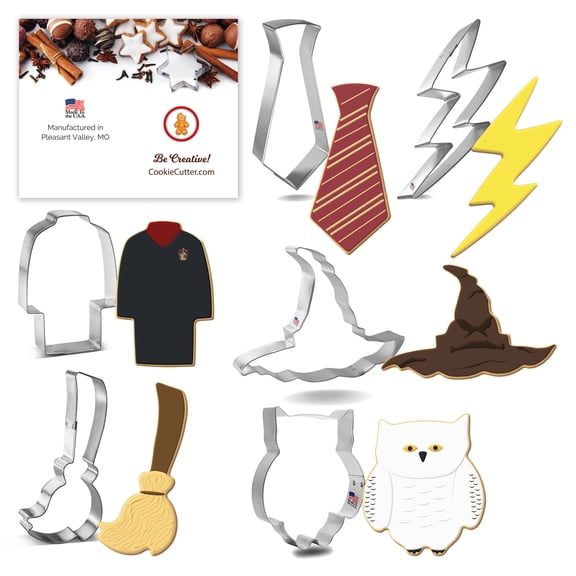 Halloween Wizard Edition Cookie Cutter Set 6 Pc - Foose Cookie Cutters - USA Tin Plated Steel