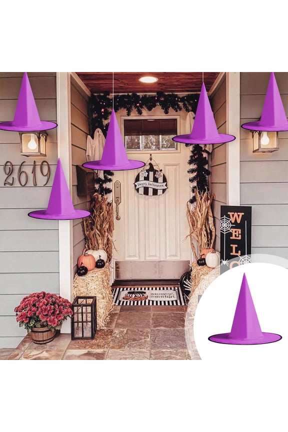 Halloween Wizard Hat, Cloth Wizard Hat for Halloween Costume, Magical Witch Hat, Spooky Party Accessory, Adjustable Headwear for Adults and Kids, Durable Black Cloth