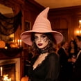 thumbnail image 1 of Halloween Wizard Hat, Cotton Gauze Knitted Witch Hat Adult Pointed Magician Hat for Cosplay, Costume Party, Trick or Treat, Carnival and Dress Up​, 1 of 6
