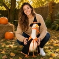thumbnail image 1 of Halloween Wizard Outfit for 23" Porch Goose, Goose Clothes in Orange with Hat Fall Halloween Decor for 23" Goose Outdoor Patio Yard Lawn Decoration, 1 of 6