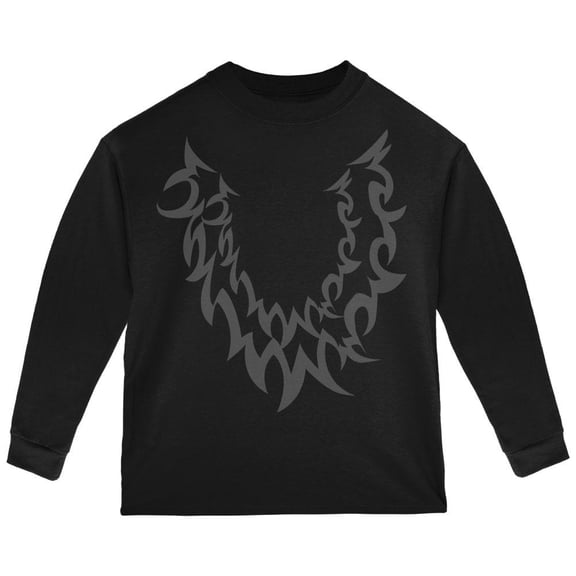 Halloween Wolf Costume Black Toddler Long Sleeve T Shirt Black 4T