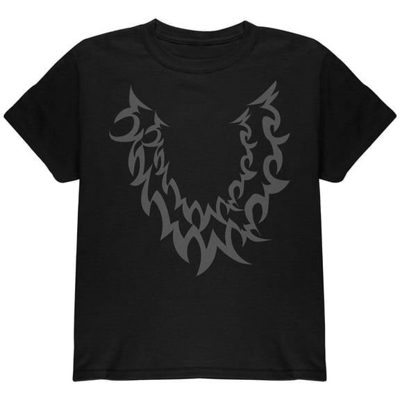 Halloween Wolf Costume Black Youth T Shirt Black YXL