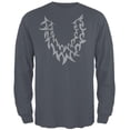 thumbnail image 1 of Halloween Wolf Costume Grey Mens Long Sleeve T Shirt Charcoal X-LG, 1 of 2