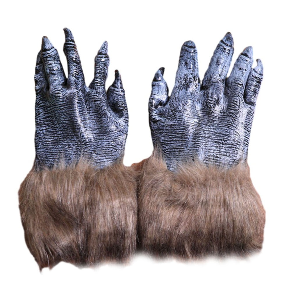 Halloween Wolf Gloves Claw Werewolf Cosplay Costume Hand Paw Scary