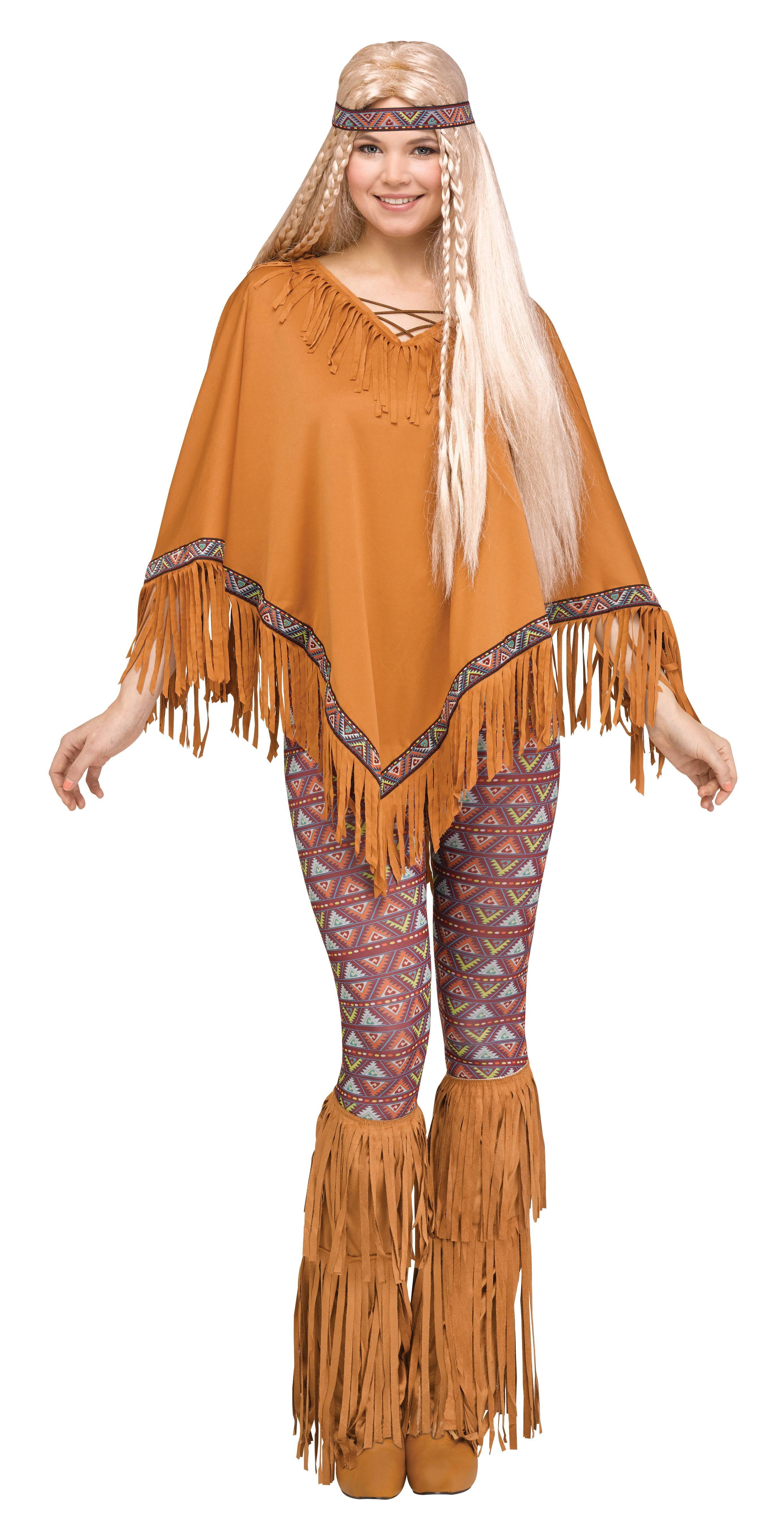 Halloween Woman's Brown Poncho Adult Costume One Size by Fun World ...