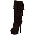 thumbnail image 1 of Halloween Women's 6" Micro Suede Western Fringe Boot, 1 of 2