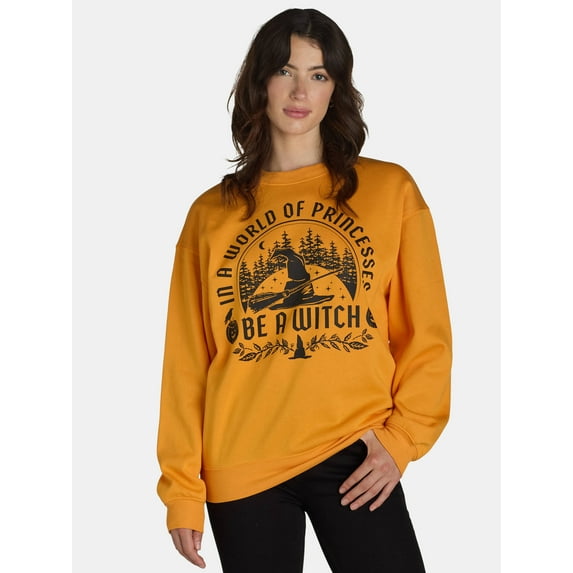Be a Witch Graphic Sweatshirt with Long Sleeves, Women's