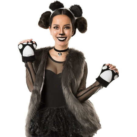 Halloween Women's Black & White Panda Costume Accessory Kit, One Size, by Way To Celebrate
