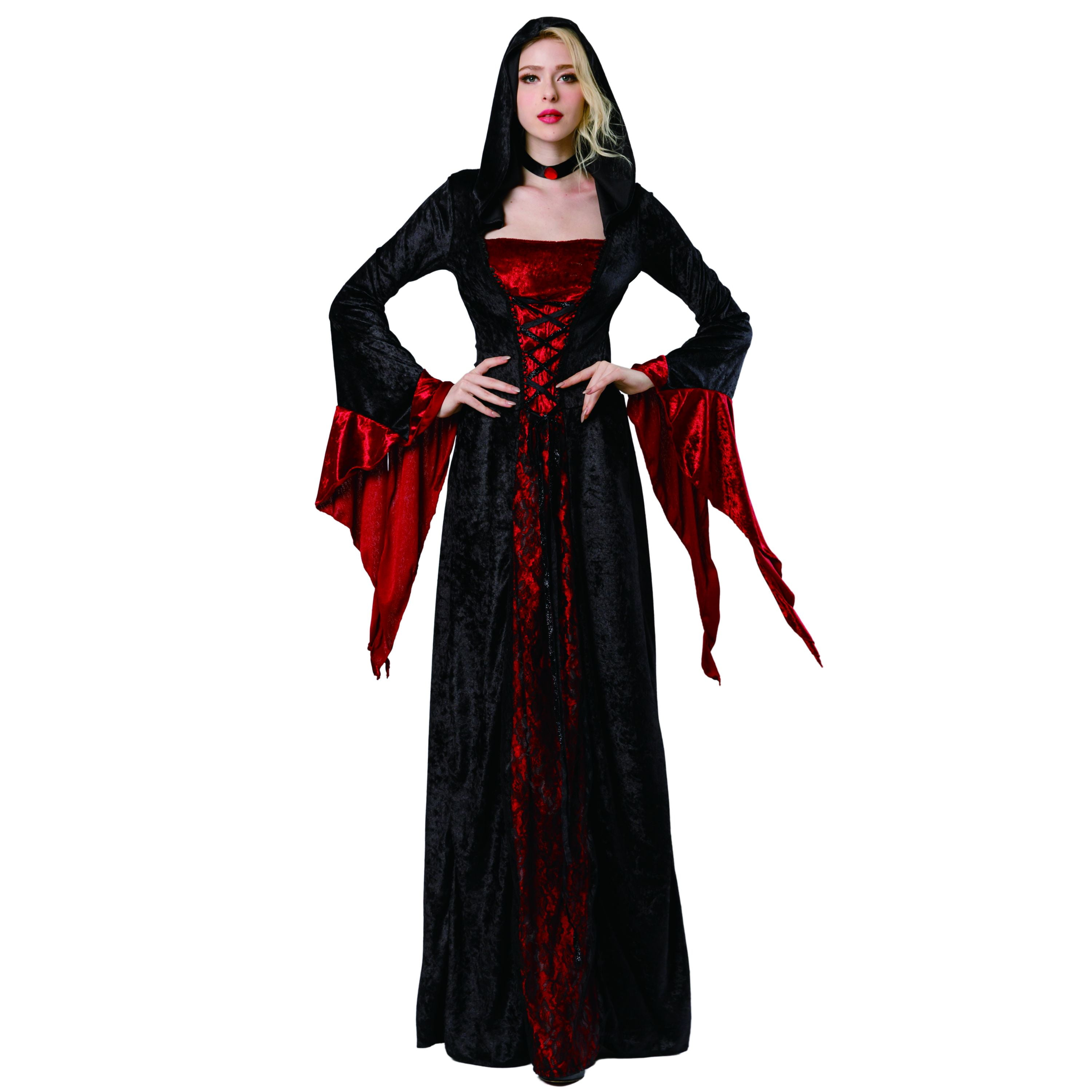 SALE! Plus Size Gothic Witchy / Vampiress / Vampire Bell Sleeve Gown Dress  Supersize Halloween Costume 1x 2x 3x 4x 5x 6x 7x 8x