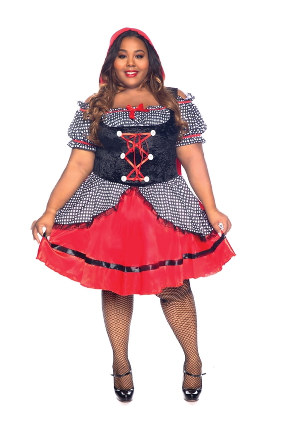 s Women Darling Miss Red Halloween Costume, 1X, Red