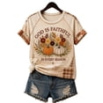 thumbnail image 1 of Halloween Women's Fall Short-Sleeve T-Shirts Autumn Pumpkin Printed Tshirts Western Country Music Graphic Tees White M, 1 of 7