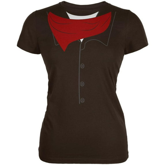 Halloween Women's Juniors Cowboy Gunslinger Costume Short Sleeve Graphic Tee