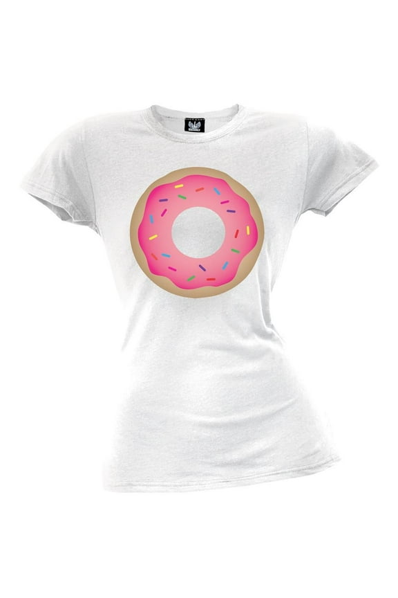Women's Juniors Donut Short Sleeve Graphic Tee