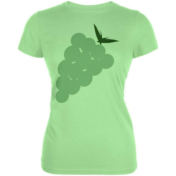 Halloween Women's Juniors Green Grape Costume Short Sleeve Graphic Tee