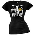 thumbnail image 1 of Halloween Women's Juniors Hamburger Heart Skeleton Costume Short Sleeve Graphic Tee, 1 of 1
