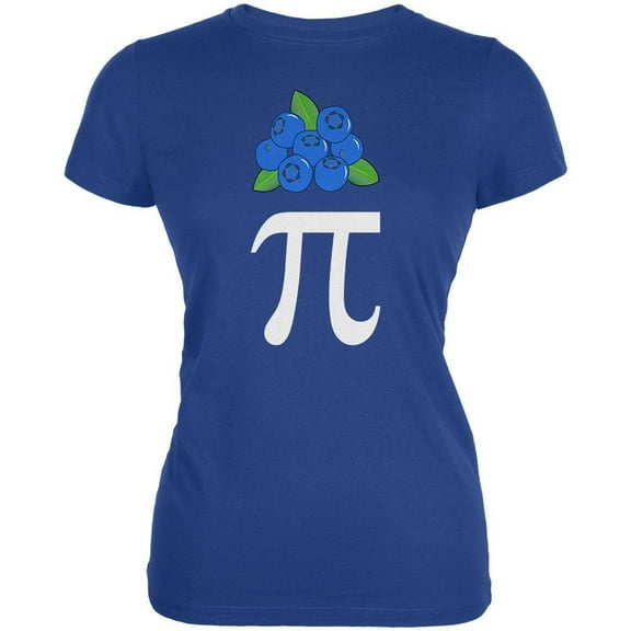 Halloween Women's Juniors Math Pi Costume Blueberry Day Short Sleeve Graphic Tee