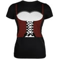 thumbnail image 1 of Halloween Women's Juniors Medival Maiden Costume Red Short Sleeve Graphic Tee, 1 of 1