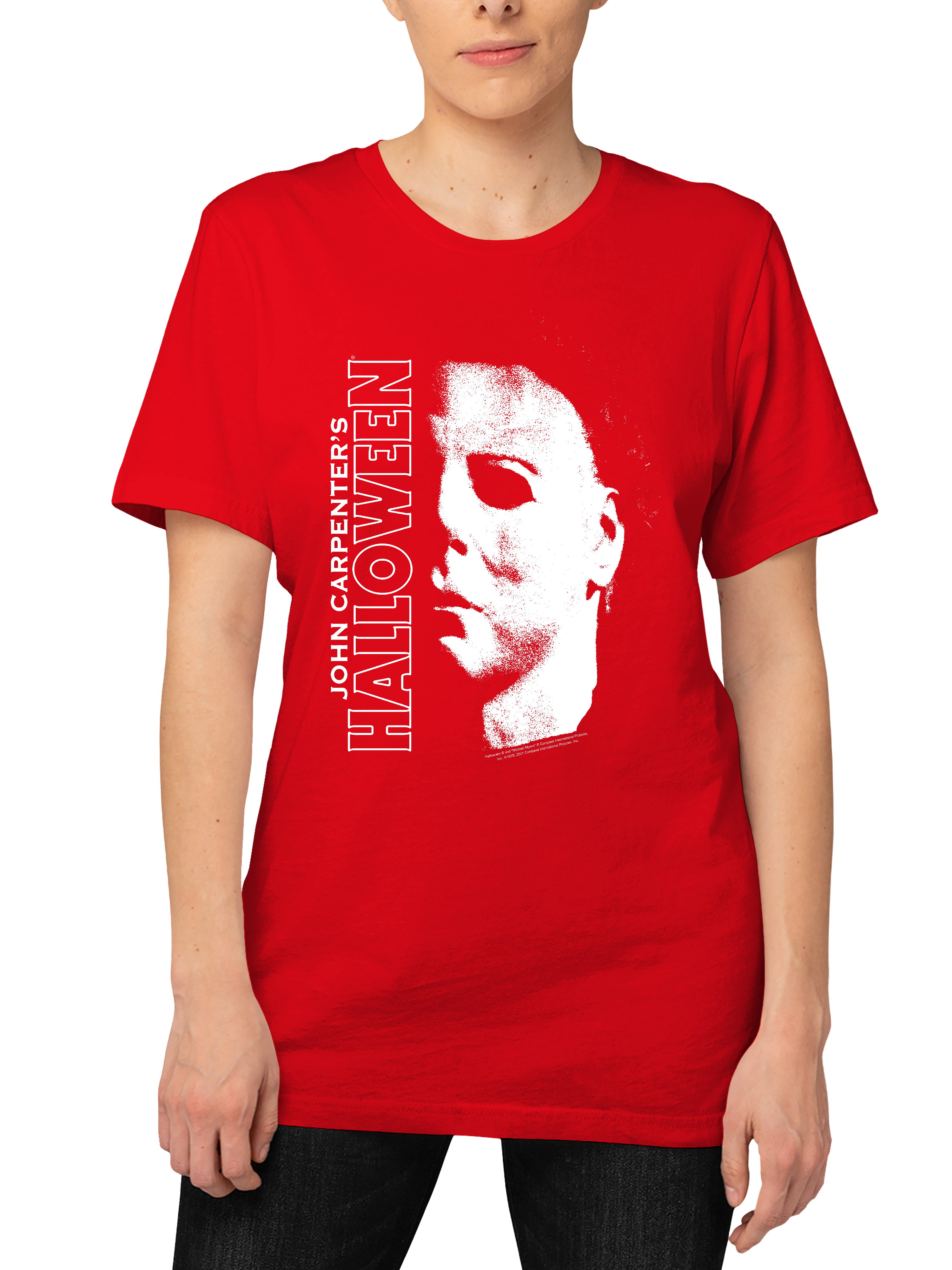 Halloween Women's Juniors Michael Myers Short Sleeve Graphic Tee