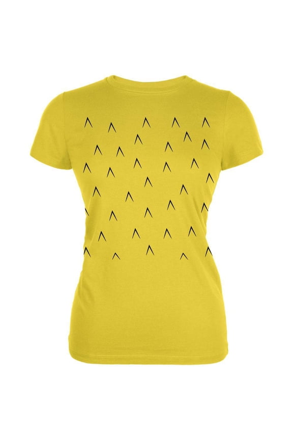 Women's Juniors Pineapple Costume Short Sleeve Graphic Tee