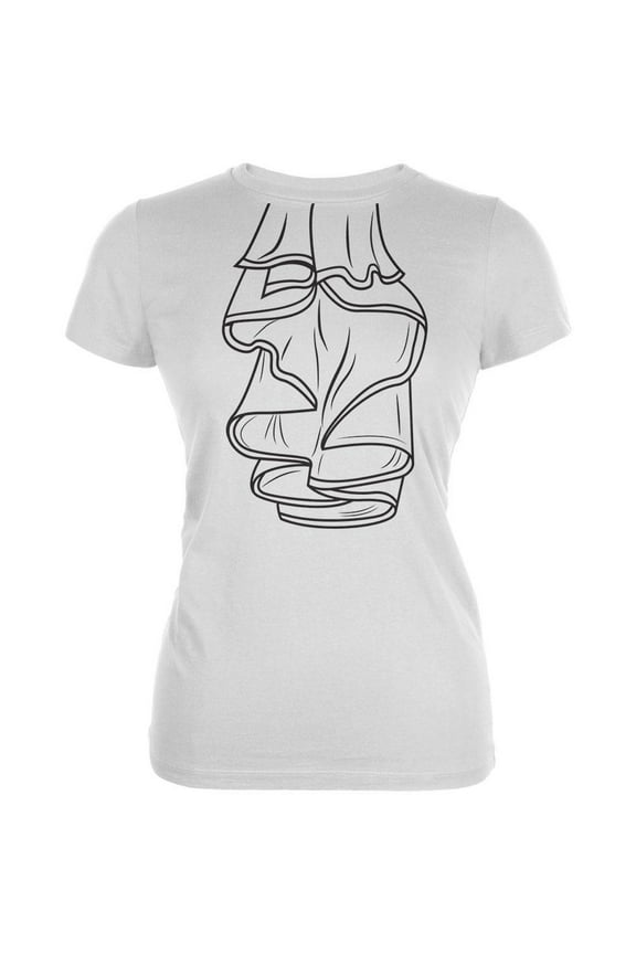 Women's Juniors Pirate Ruffle Shirt Costume Short Sleeve Graphic Tee