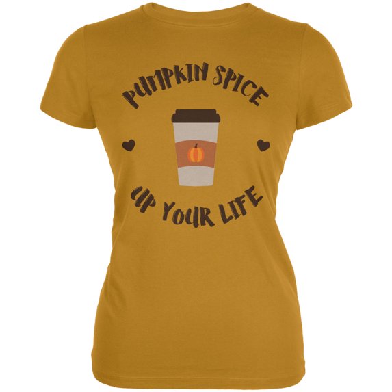 Halloween Women's Juniors Pumpkin Spice Up Your Life Short Sleeve Graphic Tee