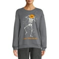 thumbnail image 1 of Halloween Women's Nobody Skeleton Fleece Pullover, 1 of 5