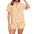 thumbnail image 1 of Halloween Women's Notched Top and Shorts Pajama Set, 1 of 5