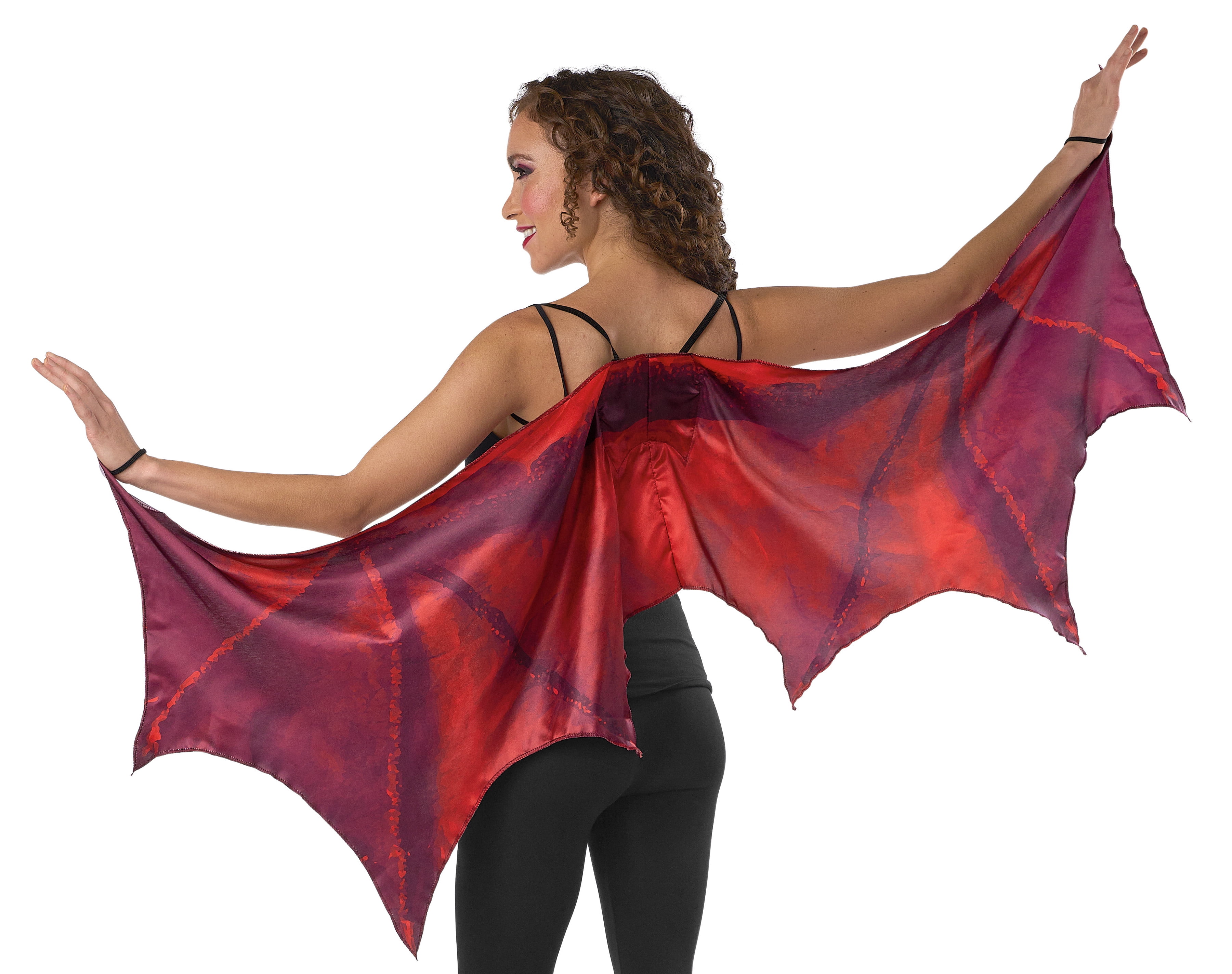 Halloween Women's Red Dragon Cape Wings Costume Accessory, By Way To