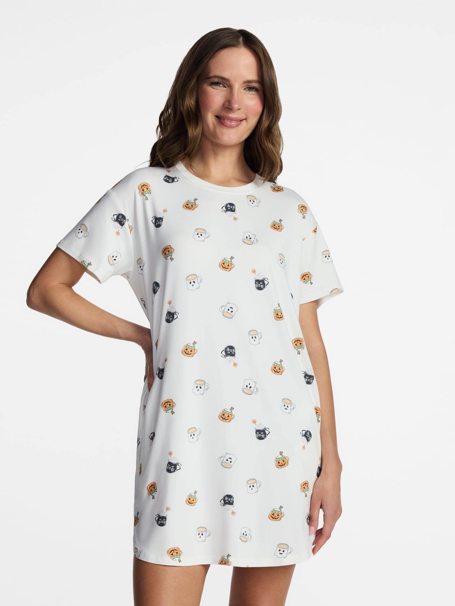Halloween Women's Sleepshirt Top and Socks Set from Way to Celebrate, 2-Piece, Sizes XS-3X