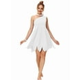 thumbnail image 1 of Women's White One Shoulder Dress with Irregular Hem, Elegant Cocktail Party Gown for Halloween, Evening Event White XXL, 1 of 7